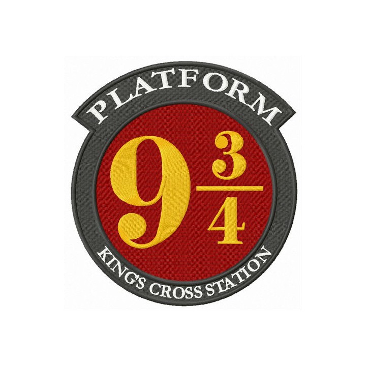 Platform 9¾ embroidery design - Embroidery Design