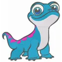 Salamander Bruni embroidery design featuring vibrant colors, ideal for stitching on t-shirts and hoodies.