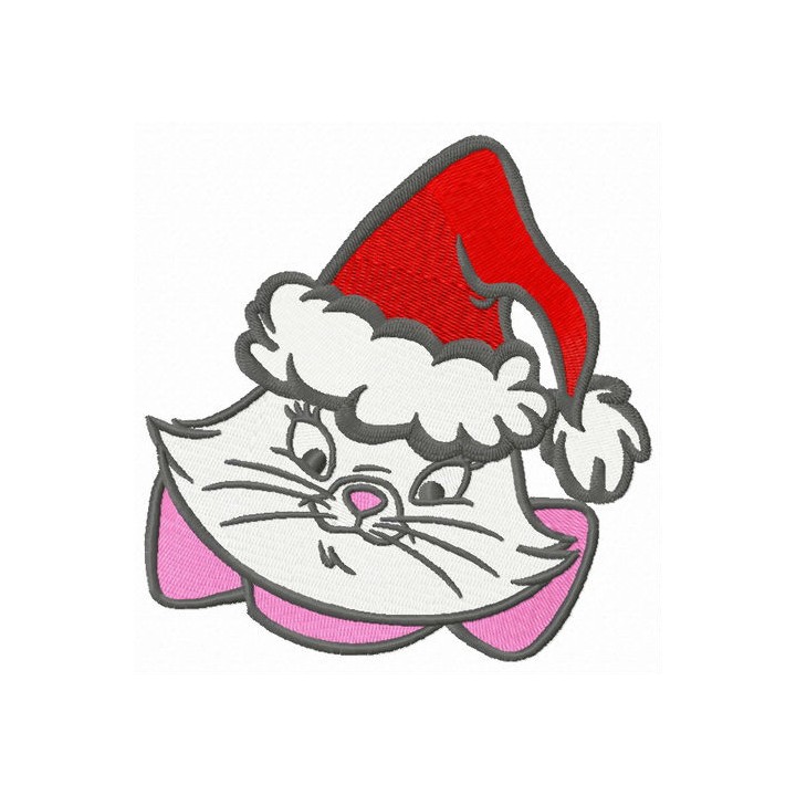 Mary in Santa hat embroidery design - Embroidery Design