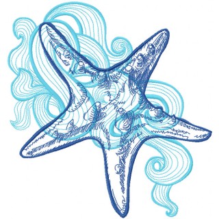 Sea star 3 embroidery design - Embroidery Design