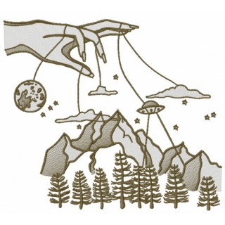 Celestial marionettes embroidery design - Embroidery Design