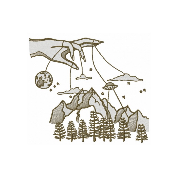 Celestial marionettes embroidery design - Embroidery Design