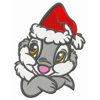 Thumper ready for X-mas embroidery design - Embroidery Design