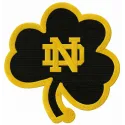 Embroidery design of the Notre Dame Fighting Irish clover logo, ideal for stitching on apparel and accessories.
