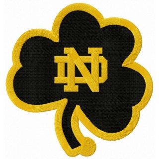 Notre Dame Fighting Irish clover logo embroidery design - Embroidery Design