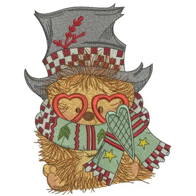 Hedgehog embroidery design featuring a stylish top hat, ideal for stitching on tote bags or hoodies.