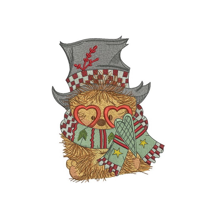 Hedgehog with stylish top hat embroidery design - Embroidery Design