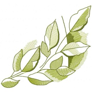 Green branch 4 embroidery design - Embroidery Design