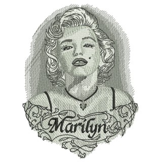 Gorgeous Marilyn embroidery design - Embroidery Design