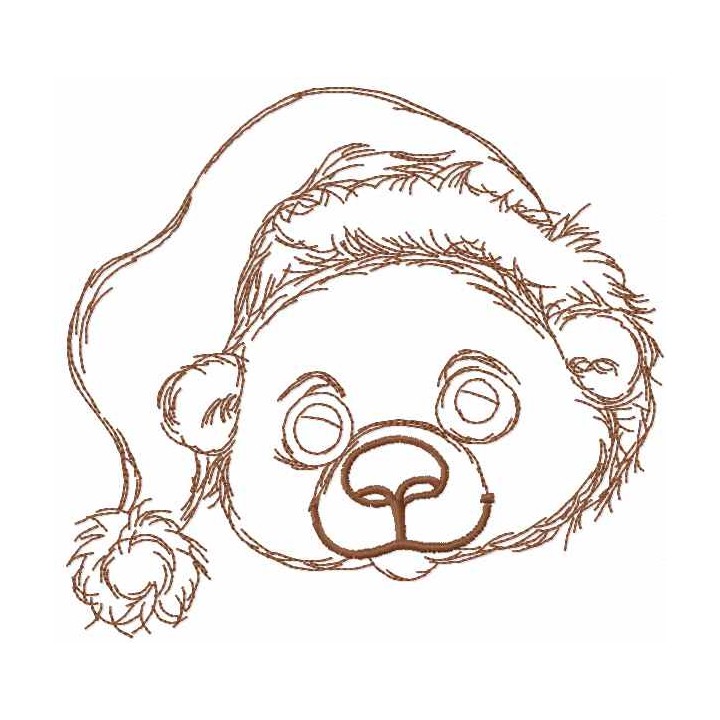Christmas teddy embroidery design - Embroidery Design