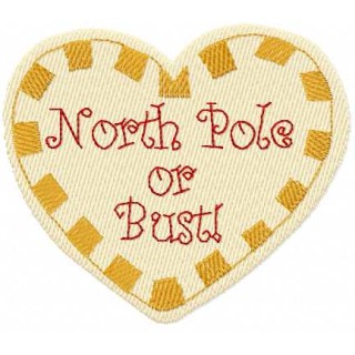 North pole or bust embroidery design - Embroidery Design