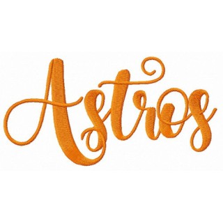 Houston Astros wordmark logo embroidery design - Embroidery Design