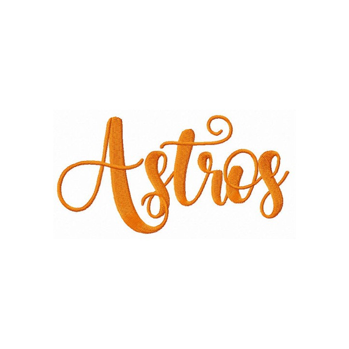 Houston Astros wordmark logo embroidery design - Embroidery Design