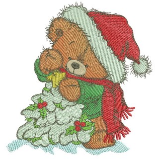Decorating holly for Christmas embroidery design - Embroidery Design