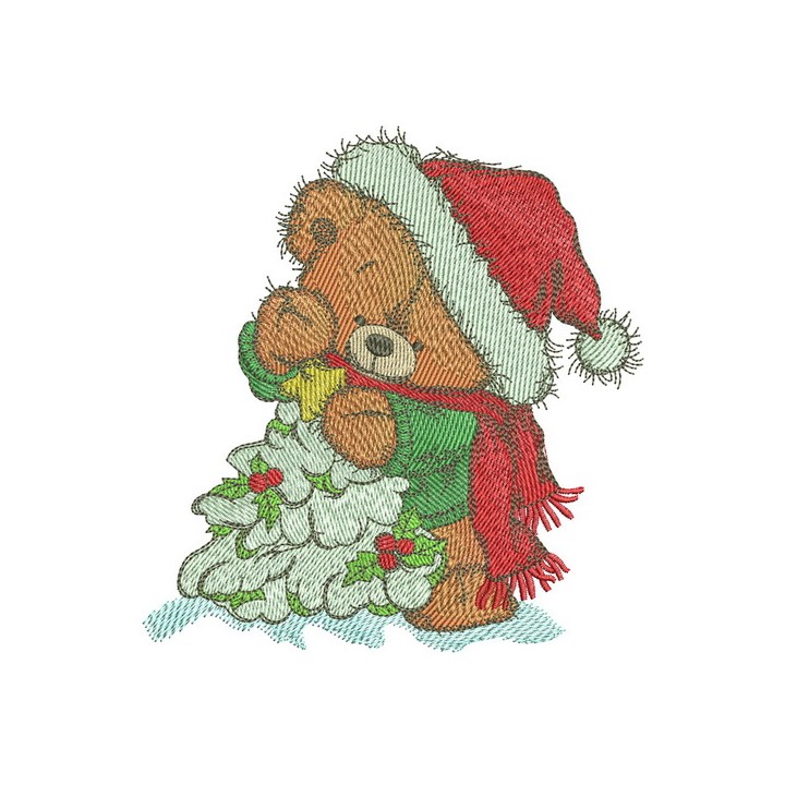 Decorating holly for Christmas embroidery design - Embroidery Design