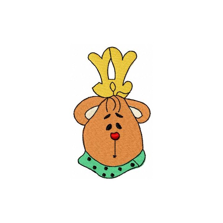 King bear with scarf embroidery design - Embroidery Design