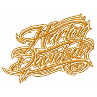 H-D alternative wordmark logo embroidery design - Embroidery Design
