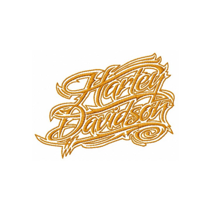 H-D alternative wordmark logo embroidery design - Embroidery Design