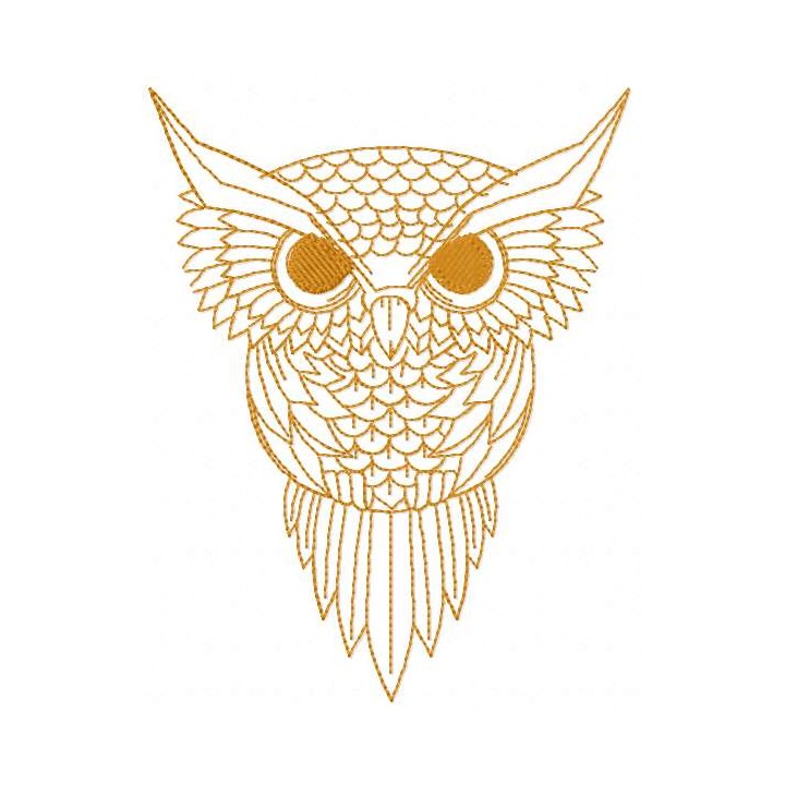Brown owl embroidery design - Embroidery Design