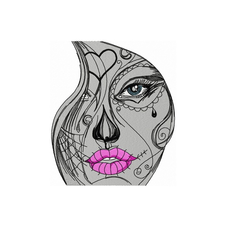 Girls's tears embroidery design - Embroidery Design