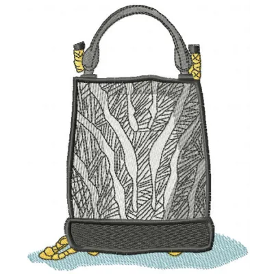 Preview of women's fashion bag embroidery design featuring stylish patterns for creative stitching projects.