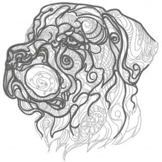 Rottweiler sketch embroidery design - Embroidery Design