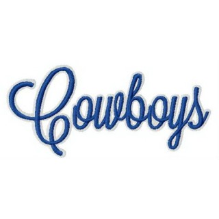 Cowboys wordmark logo embroidery design - Embroidery Design