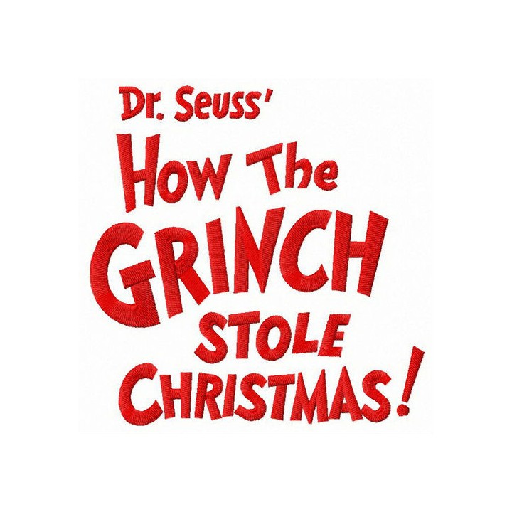 Dr. Seuss How the Grinch stole Christmas embroidery design - Embroidery Design