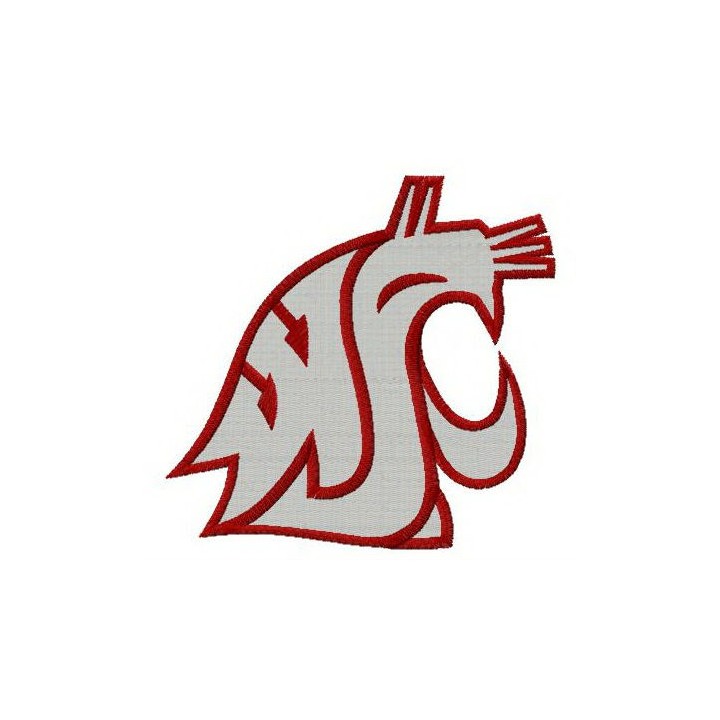 Washington State Cougars alternative logo embroidery design - Embroidery Design
