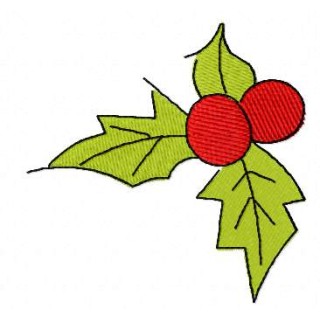 Christmas berries 2 embroidery design - Embroidery Design