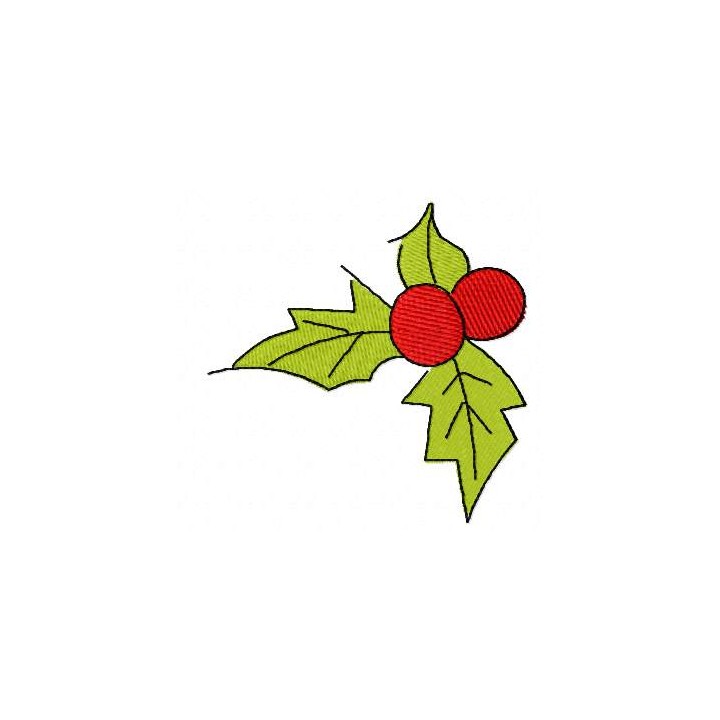 Christmas berries 2 embroidery design - Embroidery Design