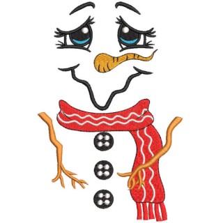 Christmas winter snowman embroidery design - Embroidery Design