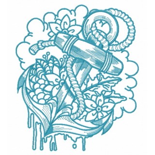 River anchor embroidery design - Embroidery Design