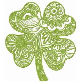 Fantasy clover embroidery design - Embroidery Design