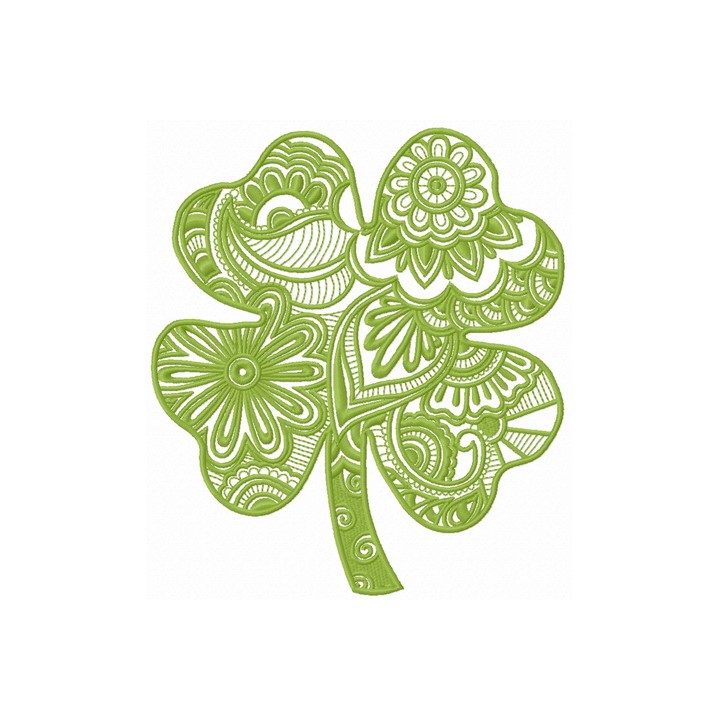 Fantasy clover embroidery design - Embroidery Design