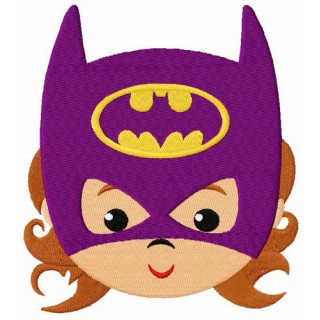 Baby Batwoman face embroidery design - Embroidery Design