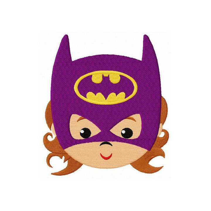 Baby Batwoman face embroidery design - Embroidery Design