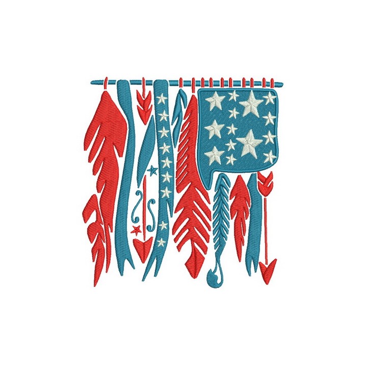 Native American curtains embroidery design - Embroidery Design