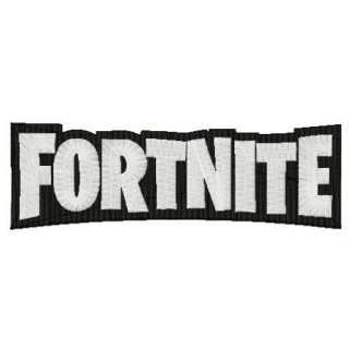 Fortnite wordmark logo embroidery design - Embroidery Design