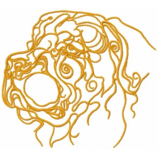 Rottweiler brown embroidery design - Embroidery Design