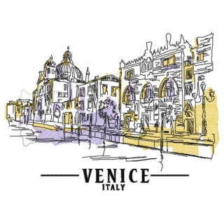 Venice Italy embroidery design - Embroidery Design