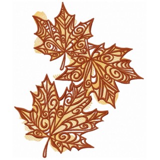 Maple leaves embroidery design - Embroidery Design