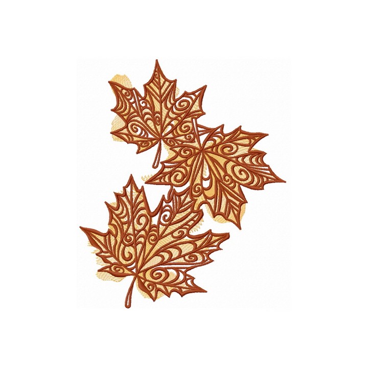 Maple leaves embroidery design - Embroidery Design