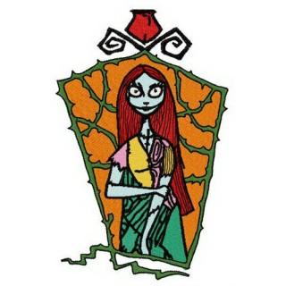 Sally near window embroidery design - Embroidery Design