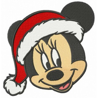Adorable Minnie celebrates Christmas embroidery design - Embroidery Design