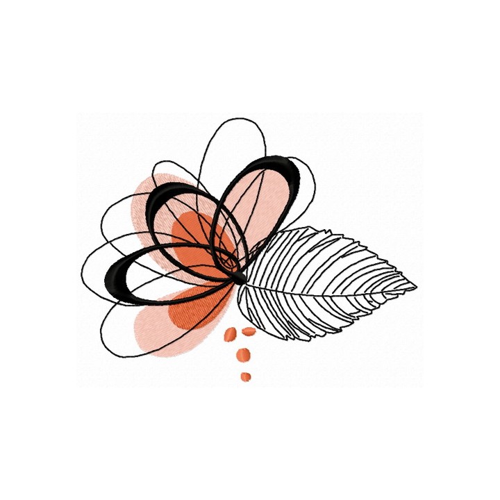 Fading flower 2 embroidery design - Embroidery Design