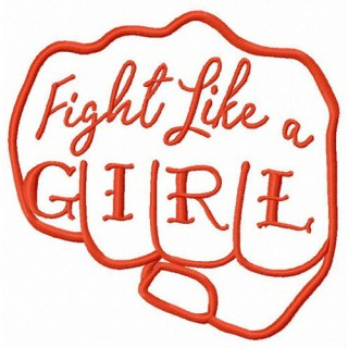 Fight like a girl  embroidery design - Embroidery Design