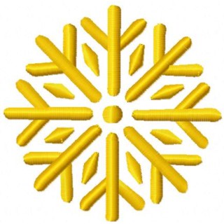 Gold snowfale 3 embroidery design - Embroidery Design