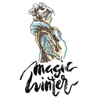 Magic winter embroidery design - Embroidery Design