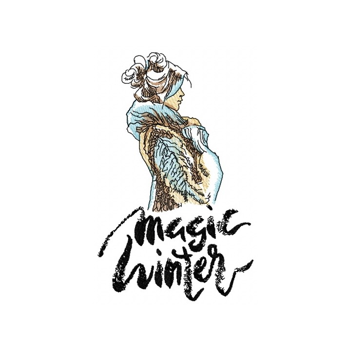 Magic winter embroidery design - Embroidery Design